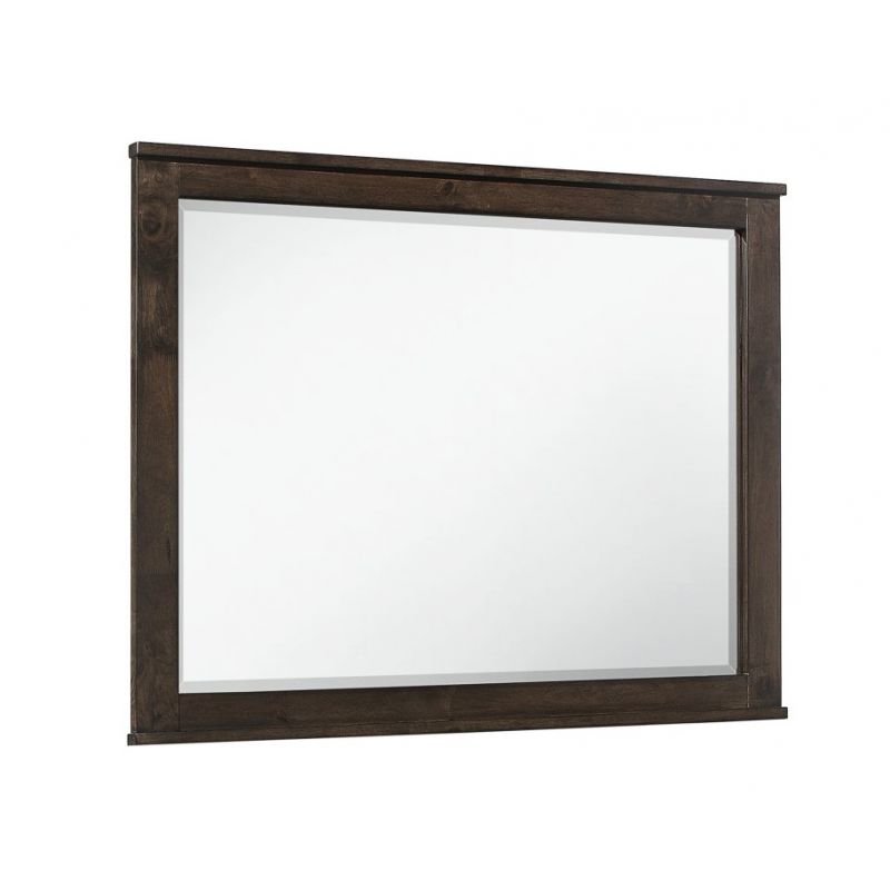 Wallace & Bay - Bonilla Gray Brown Mirror with Solid Wood Frame And Beveled Glass - B510080