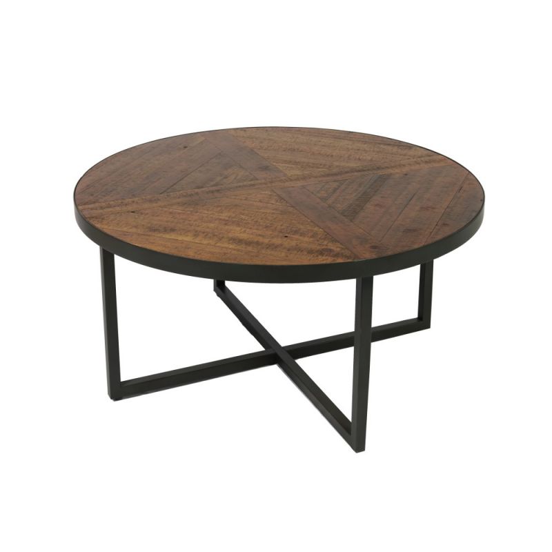 Wallace & Bay - Foley Rustic Wood and Black 36