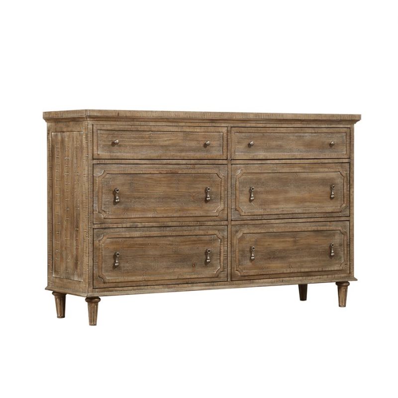 Wallace & Bay - Haynes Limestone Gray Dresser with Hidden Jewelry Storage And Vintage-Look Hardware - B510093