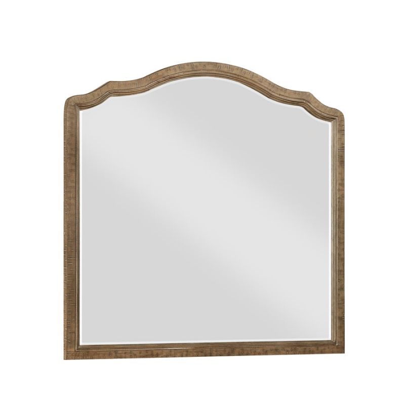 Wallace & Bay - Haynes Limestone Gray Mirror with Arched, Distressed Wood Frame - B510101