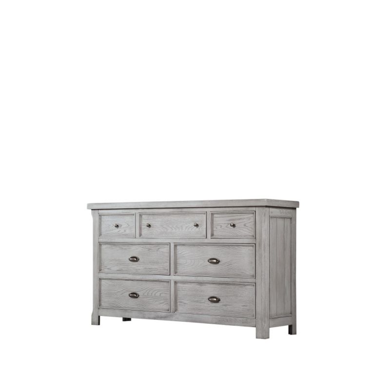 Wallace & Bay - Kane Dove Gray and Bronze Dresser with Wire-Brushed, Wood Finish And Aged Brass Hardware - B510081