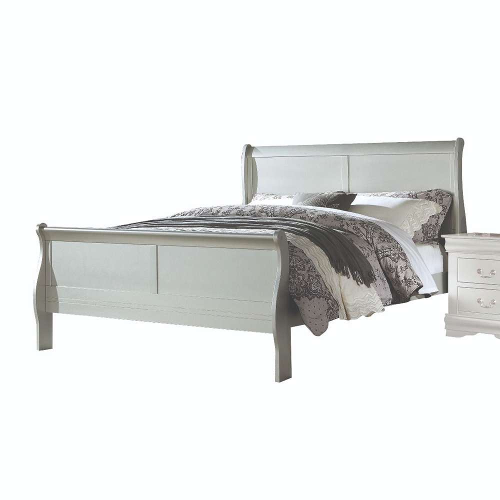 Acme Louis Philippe Eastern King Bed Platinum