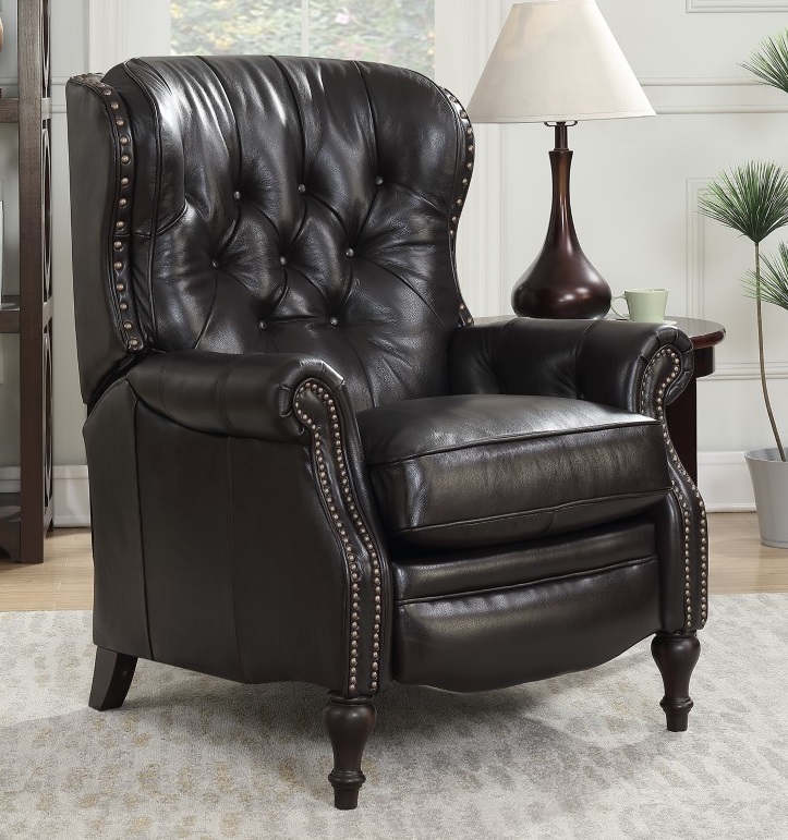 BarcaLounger - Kendall Recliner Shoreham Fudge Leather - 74733570087