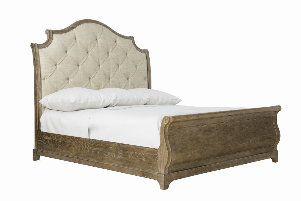 Bernhardt Rustic Patina Upholstered, Rustic California King Bed