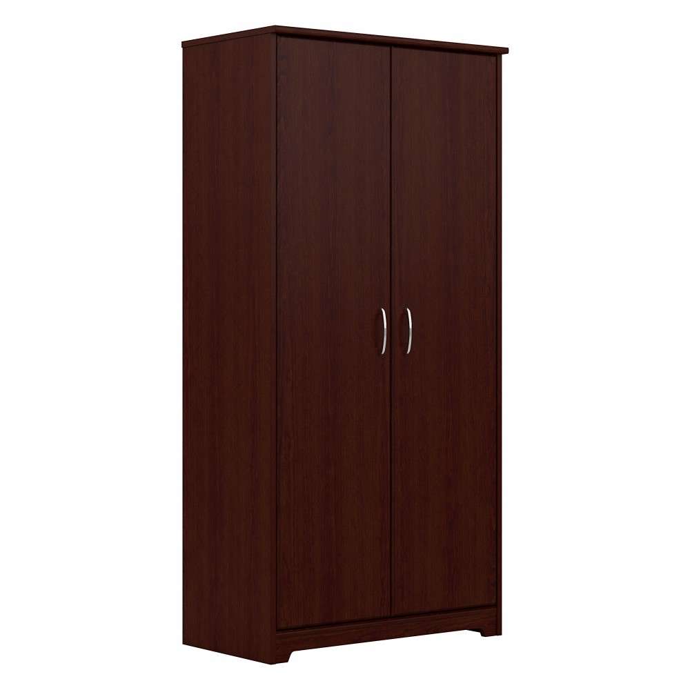 Bush Furniture Cabot Small Bathroom Storage Cabinet with Doors in Linen White Oak