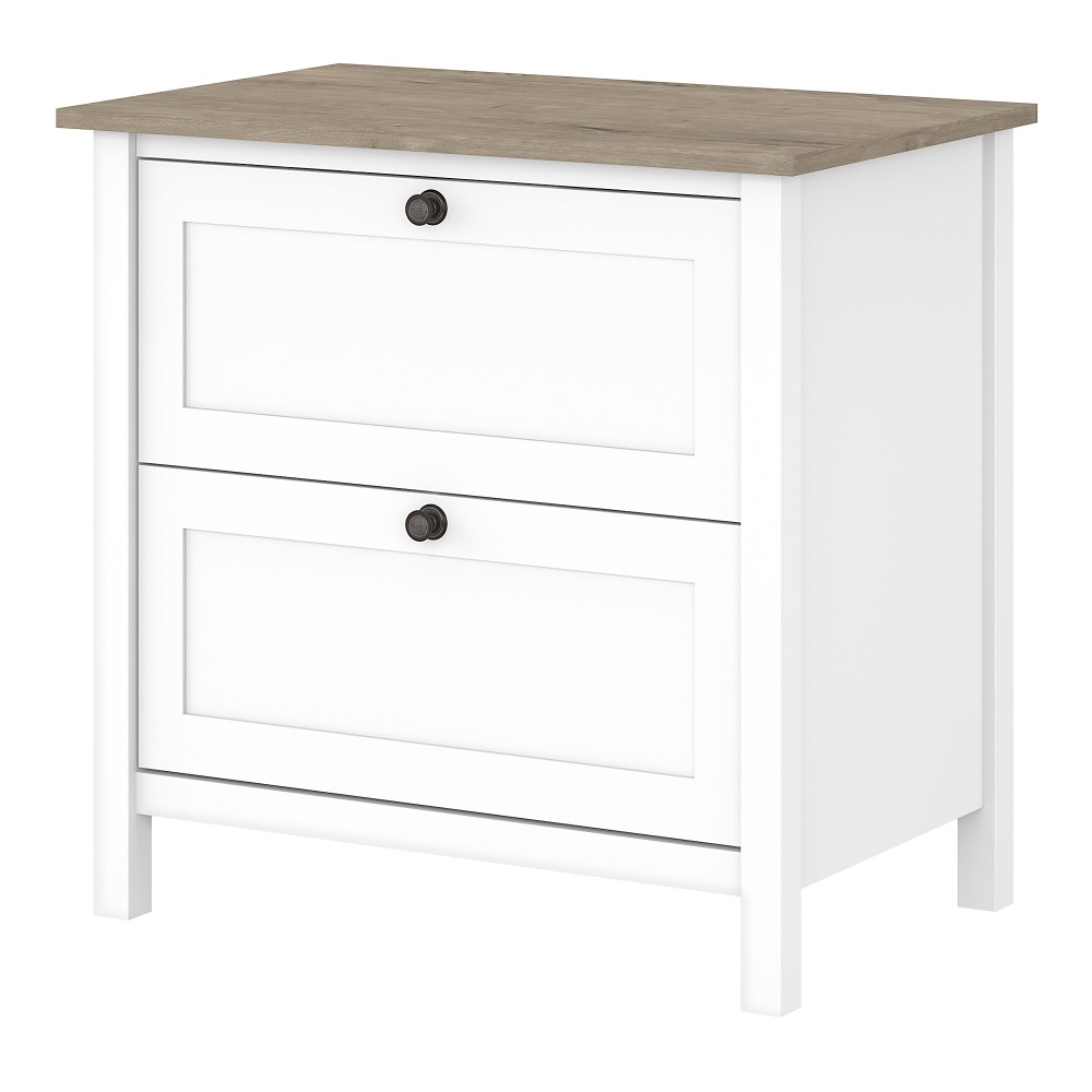 Bush Furniture Fairview Lateral File Storage Cabinet Shiplap Gray/Pure White 