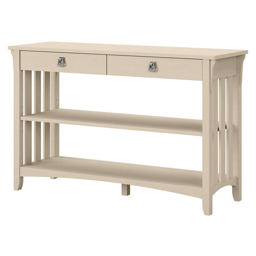 Bush Furniture Salinas Console Table, Antique White Console Table With Drawers