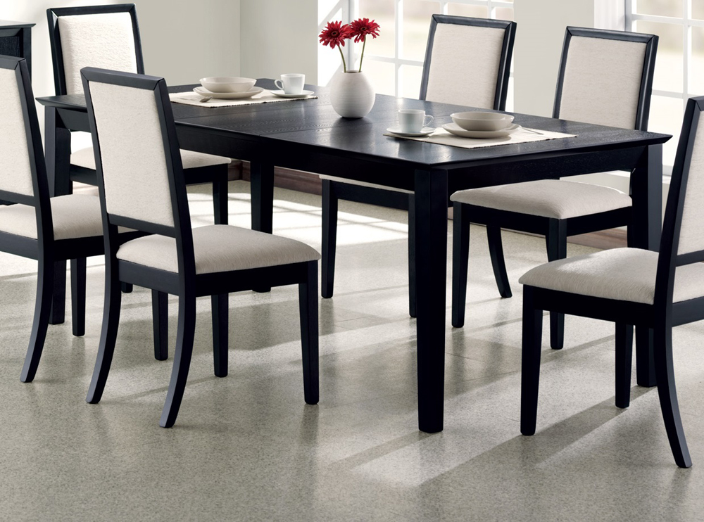 Coaster Lexton Dining Table In Black, Distressed Black Dining Room Table
