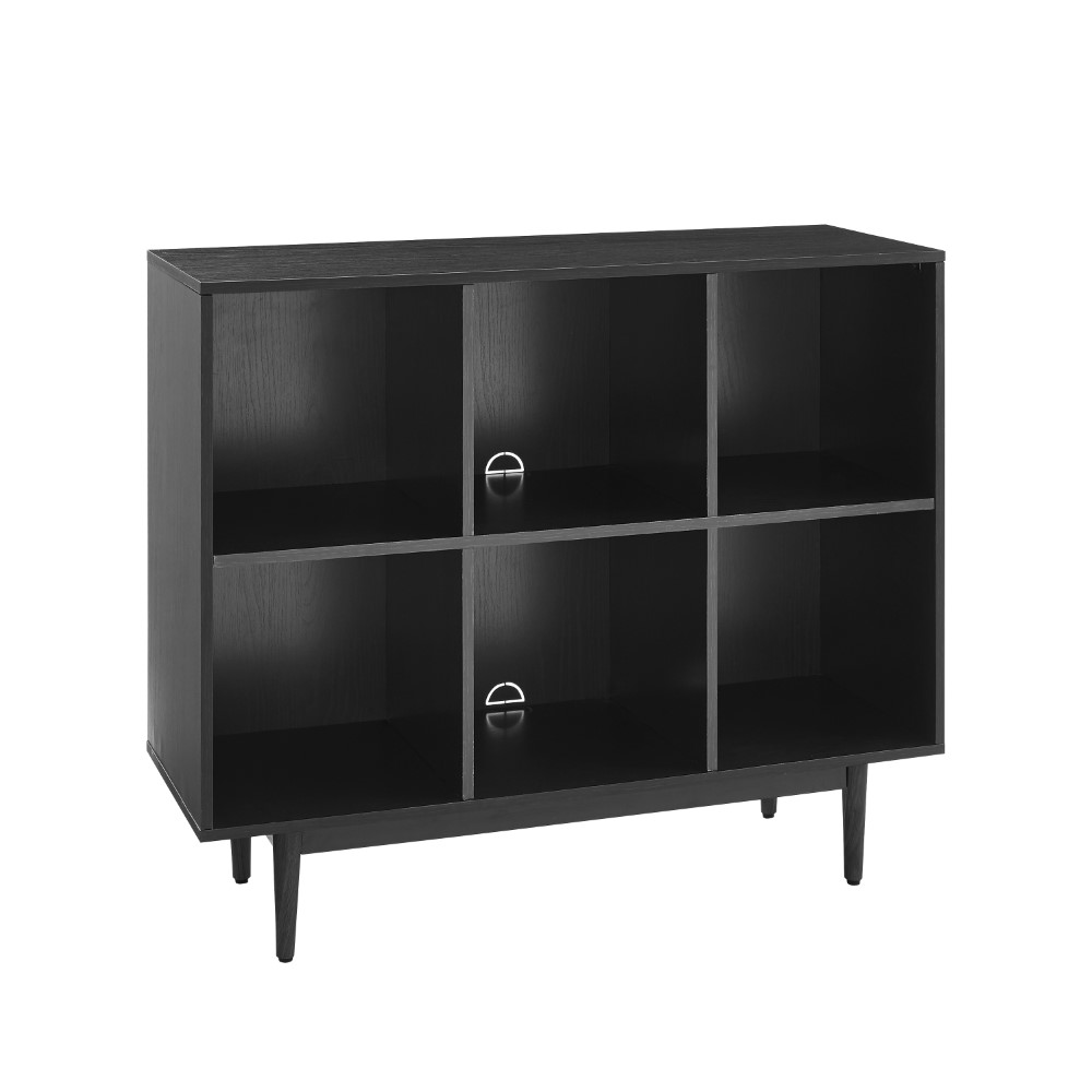 Crosley Furniture Liam 6 Cube, Cube Unit Bookcase Black