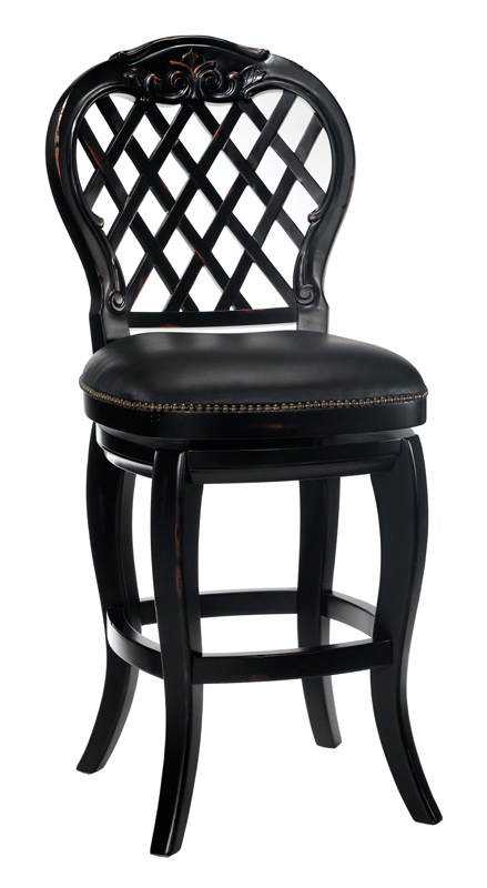Hilale Braxton Wood Counter Stool, Wood Bar Stools With Leather Seats