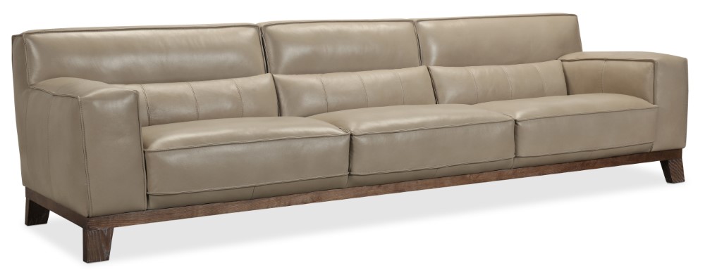 Prosper Grand Leather Stationary Sofa, Closeout Leather Sofas