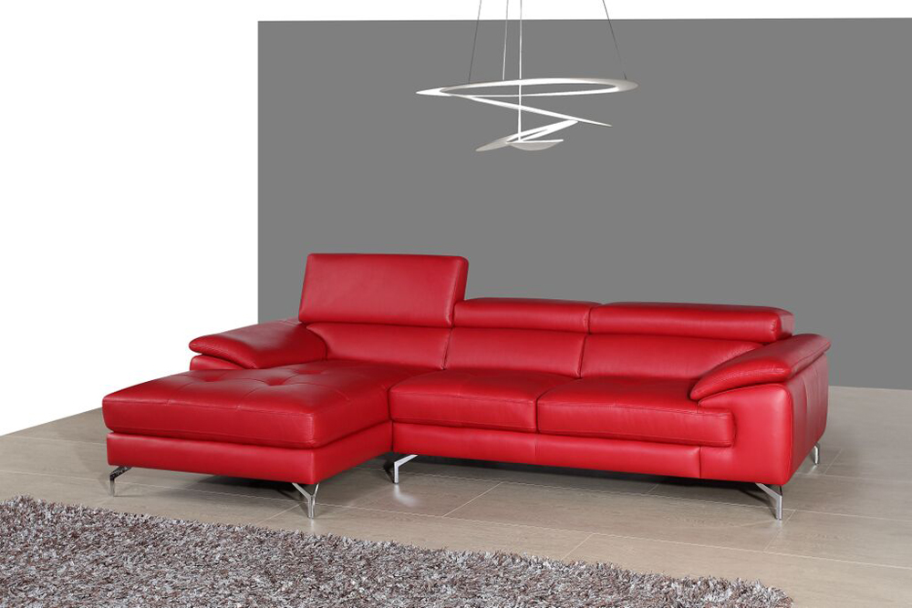 J M Furniture A973b Italian Leather, Italian Leather Sectional Sofa Chaise