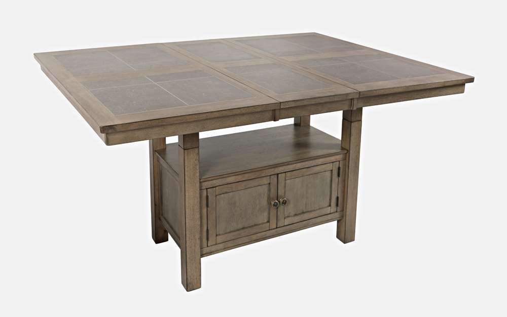 Storage Dining Table With Tile Inlay, Round Table Oak Park