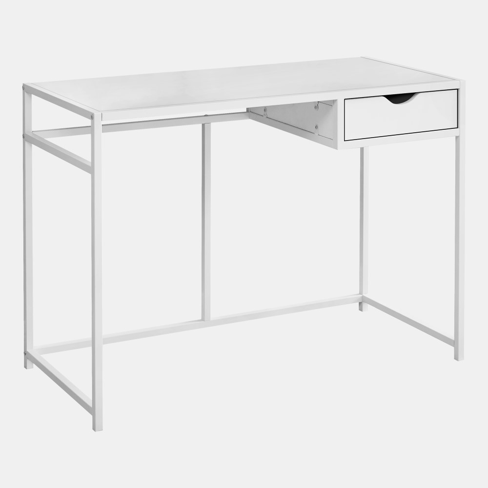 42 L Monarch Specialties Laptop Table/Writing Metal Frame-1 Storage Drawer-Small Home Office Computer Desk Grey 