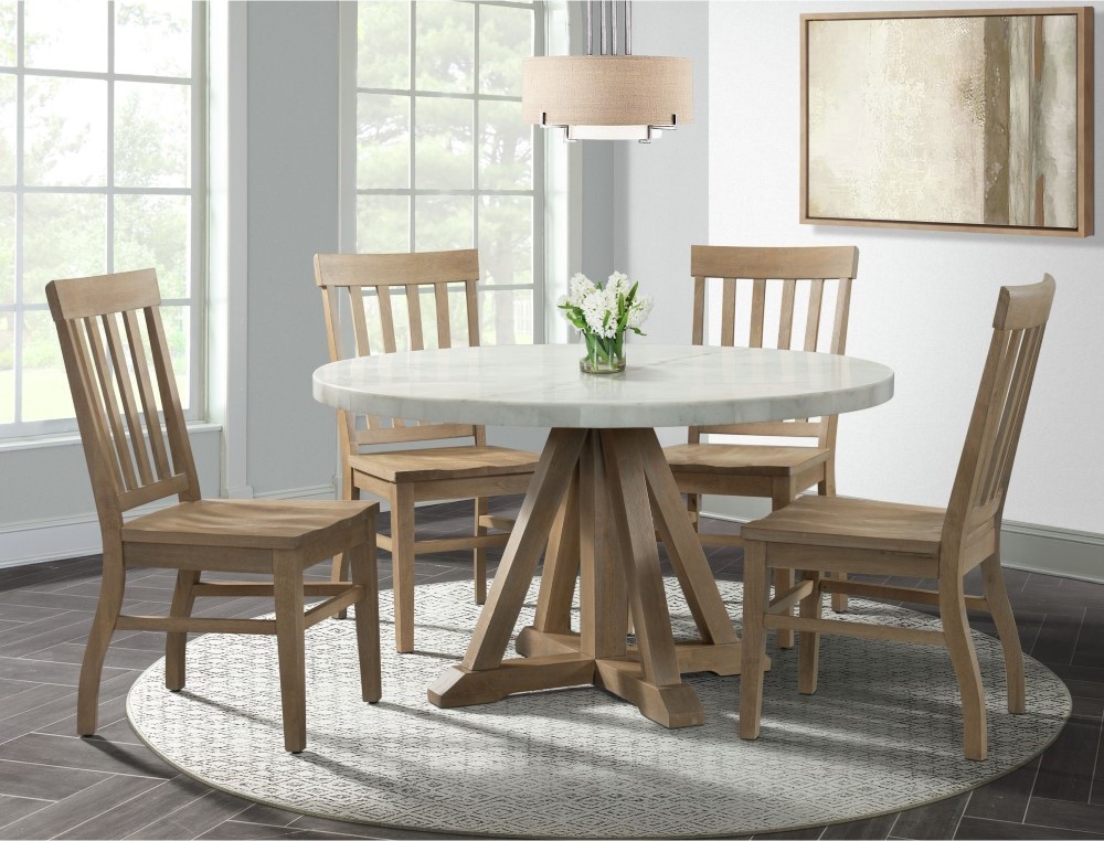 Picket House Furnishings - Liam Round 5PC Dining Set-Table and Four ...