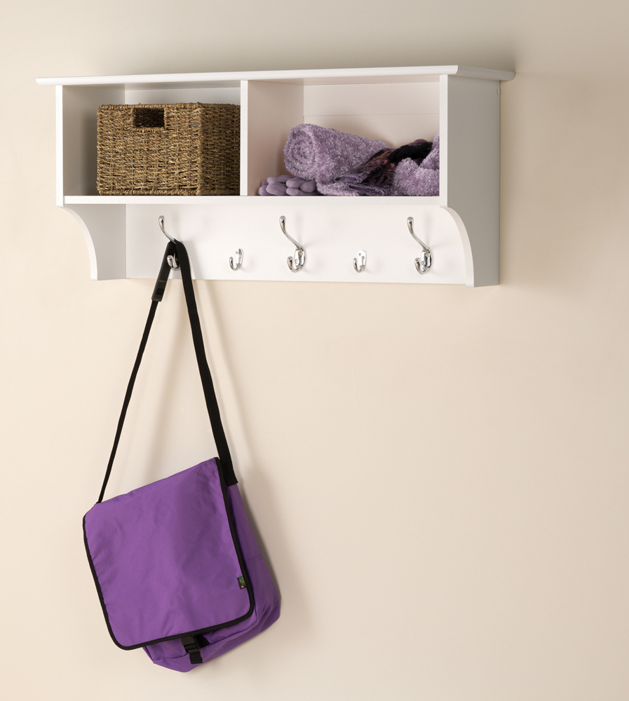 Prepac 60 in. Wide Hanging Entryway Shelf Espresso