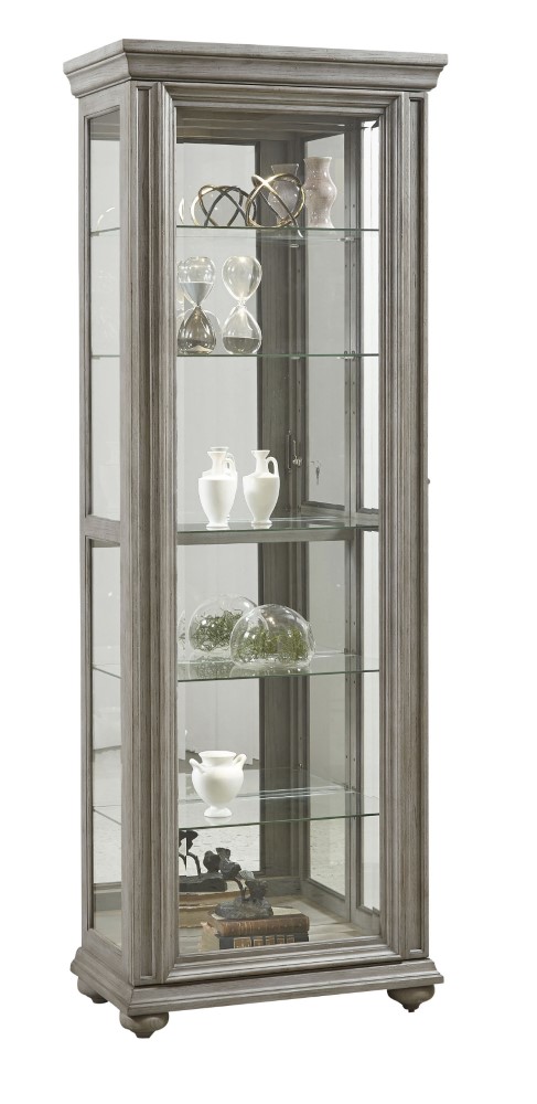 Grey Sliding Door Display Cabinet, Pulaski Furniture Curio Cabinet