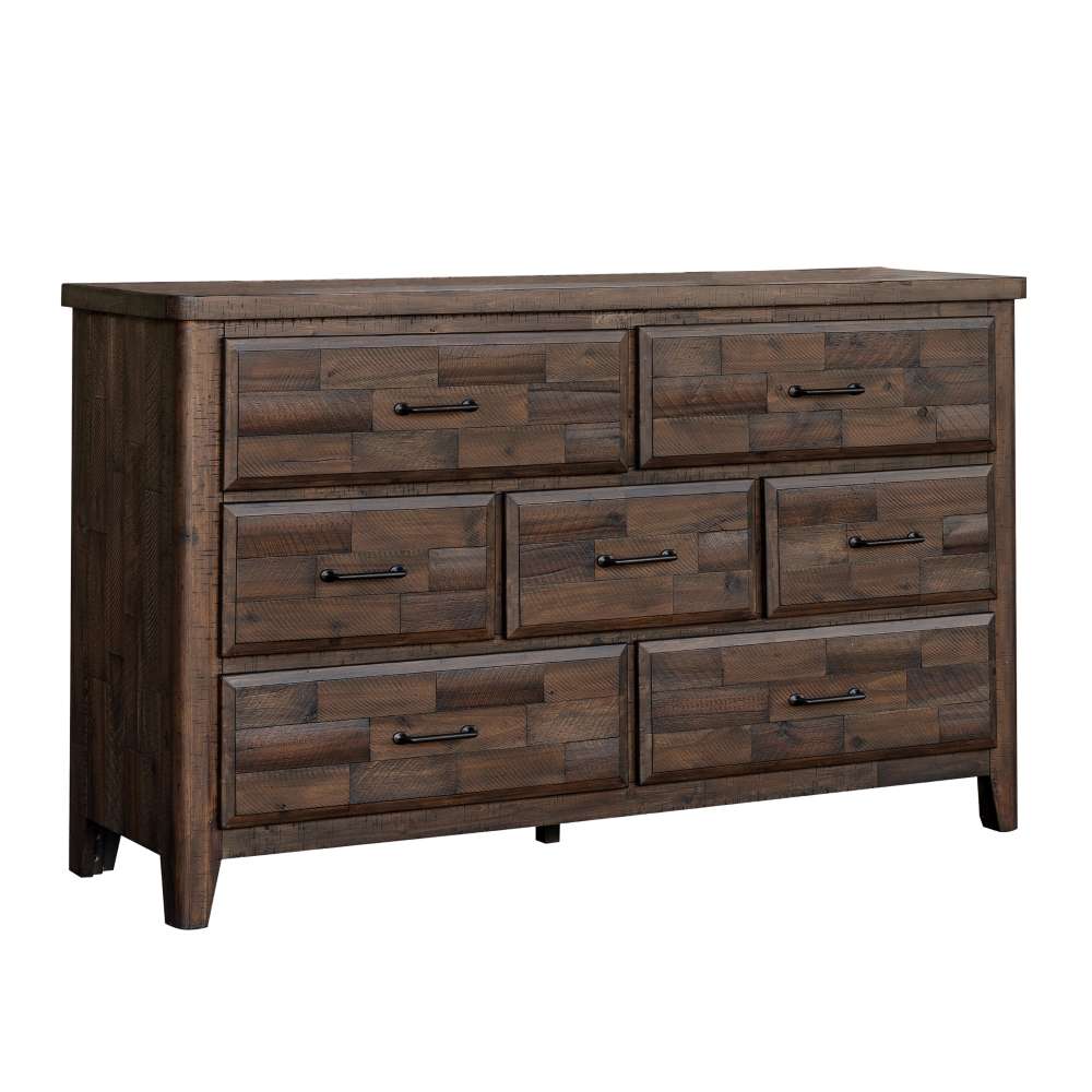 Pulaski Sawmill 7 Drawer Farmhouse Dresser S896 010