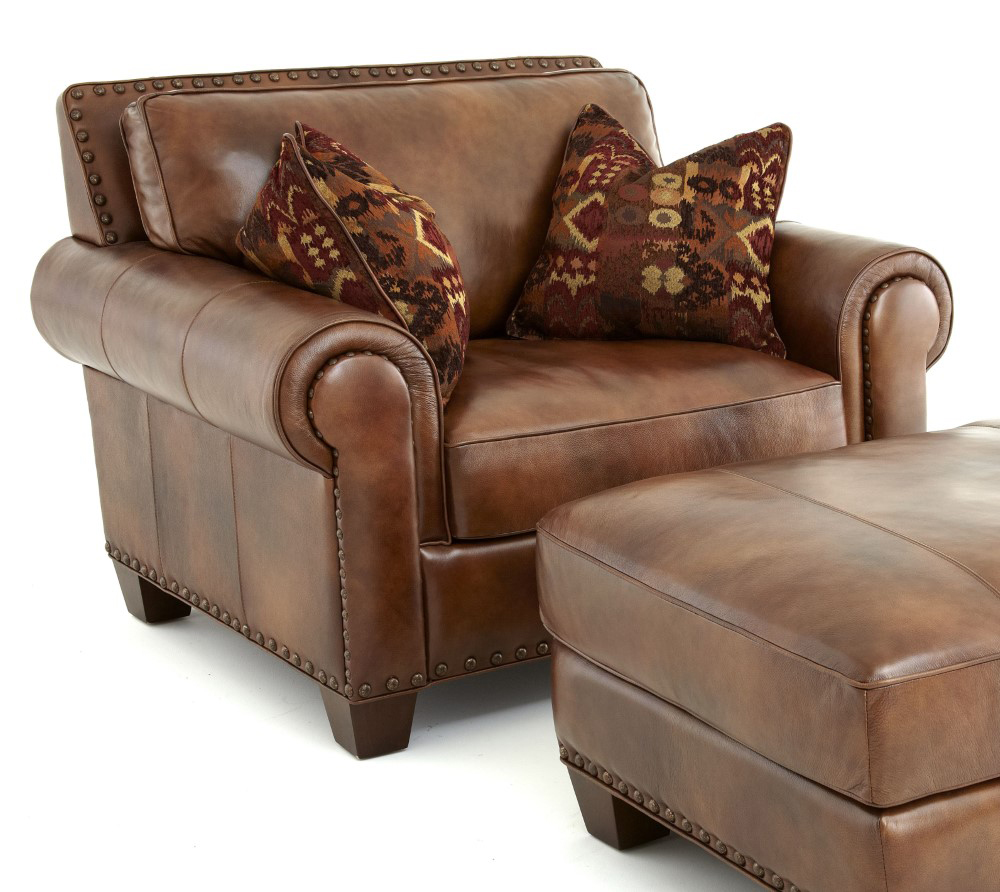 Steve Silver Silverado Leather Chair, Silver Leather Chair