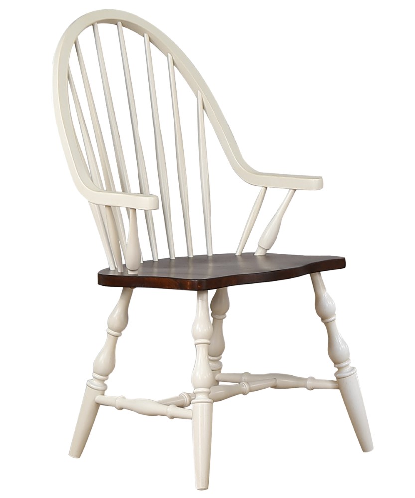 Sunset Trading Andrews Windsor Dining, Windsor Dining Chairs With Arms