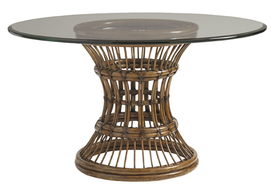 Bali Hai Latitude Round Dining Table, 54 Inch Round Glass Dining Table