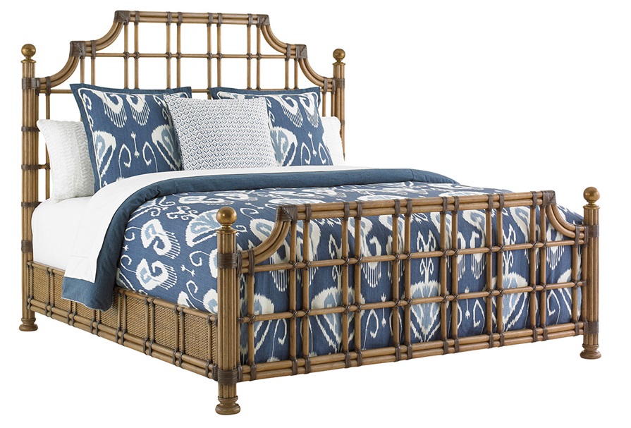 Twin Palms St Kitts Queen Rattan Bed, Tommy Bahama Headboards Queen