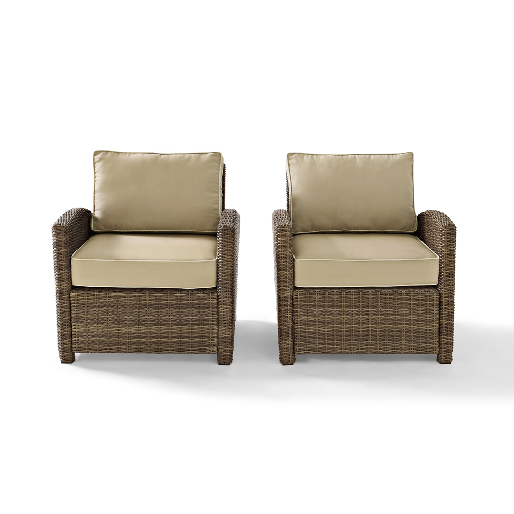 Crosley Furniture - Bradenton 2 Piece Outdoor Wicker Seating Set with