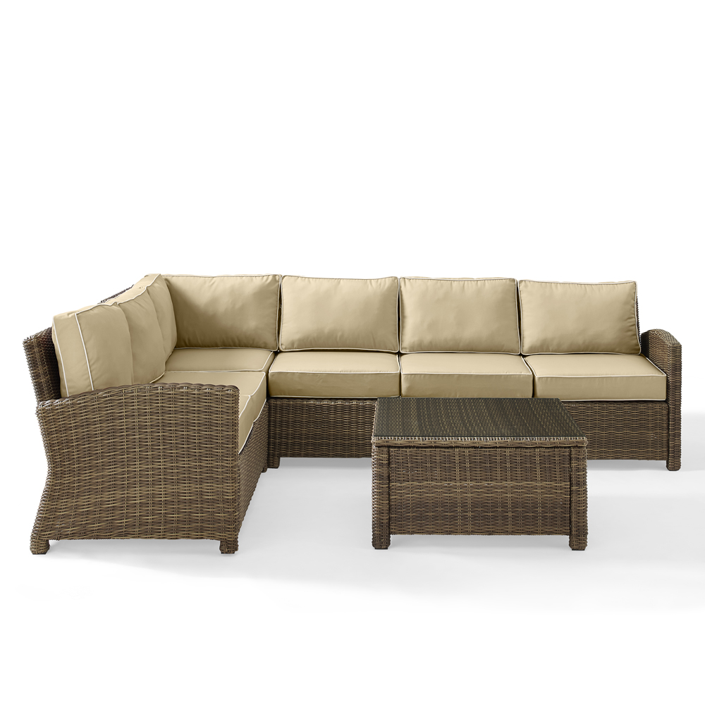 Crosley Furniture - Bradenton 5-Piece Outdoor Wicker Seating Set with