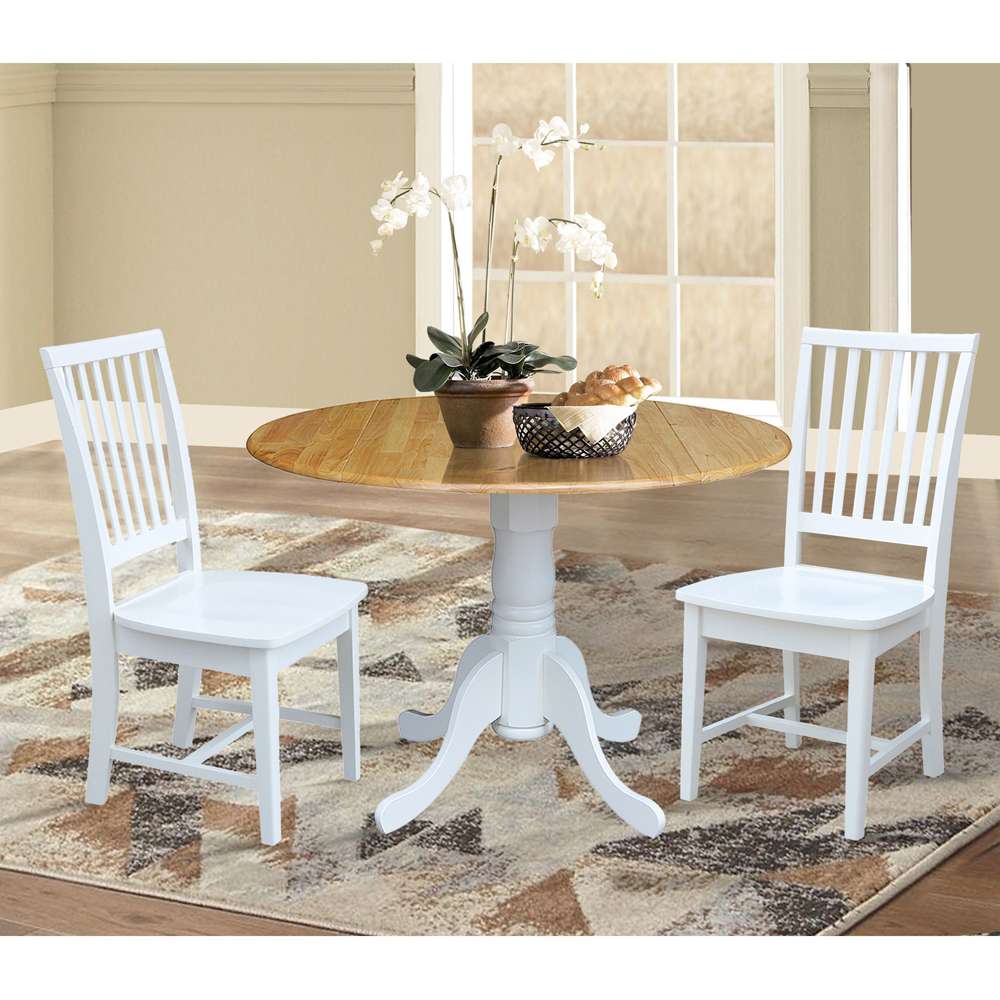 International Concepts Set of 3 Pcs 42" Dual Drop Leaf Table with 2