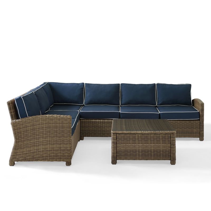 Crosley Furniture - Bradenton 5-Piece Outdoor Wicker Seating Set with