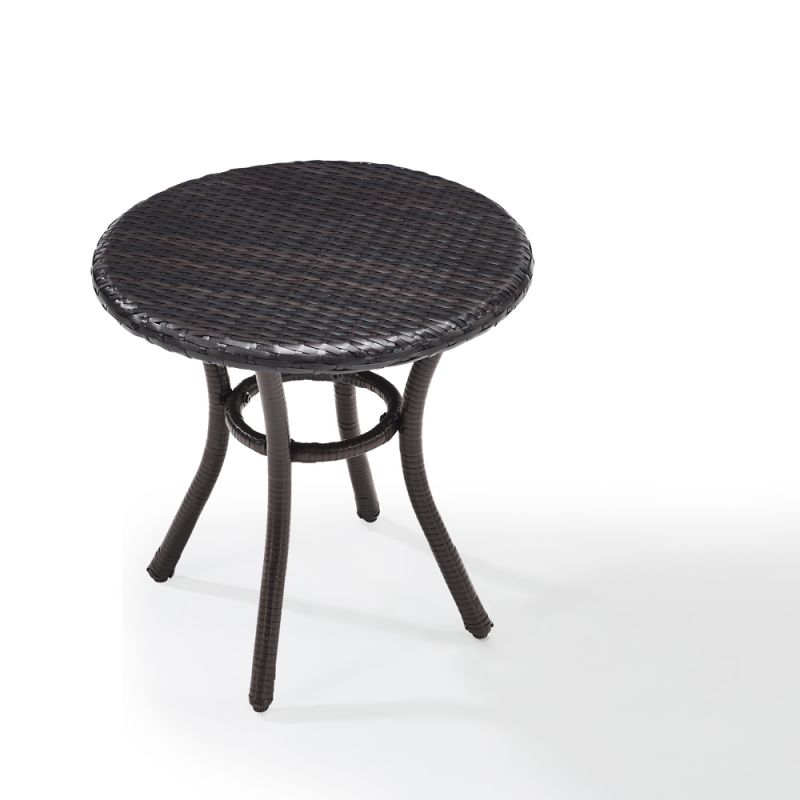 Crosley Furniture - Palm Harbor Outdoor Wicker Round Side Table in