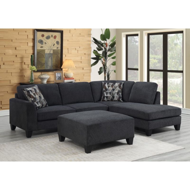 Porter Designs - Ponderay Modern Sectional, Gray - 01-33c-20-4607-kit