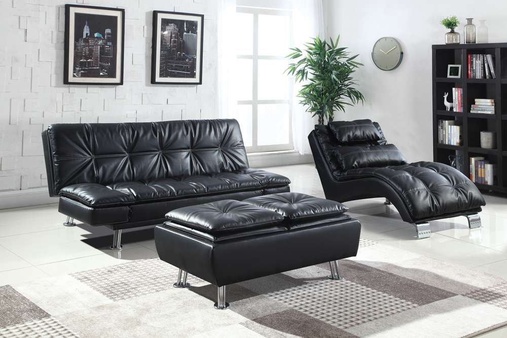 coaster 300281 home furnishings sofa bed black