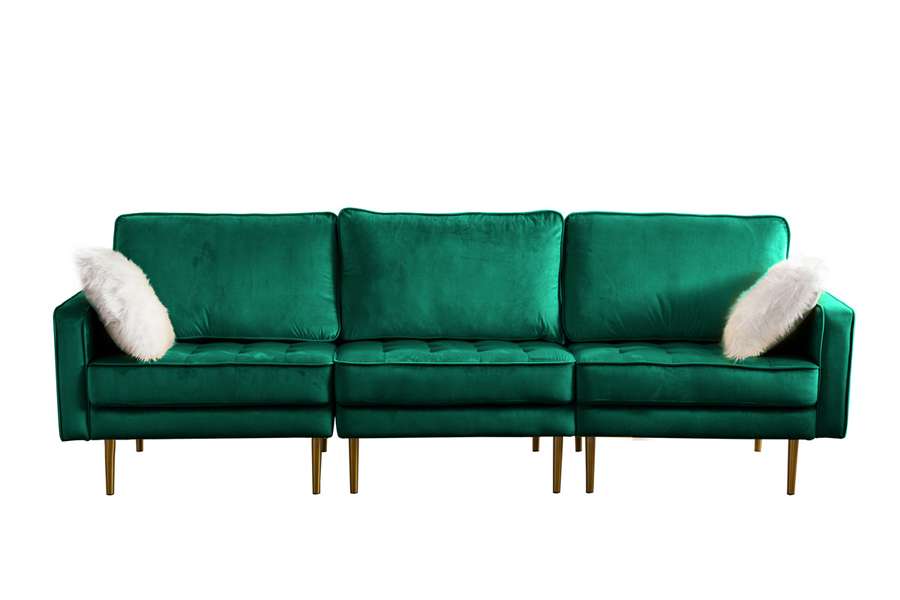theo green velvet xl sofa bed