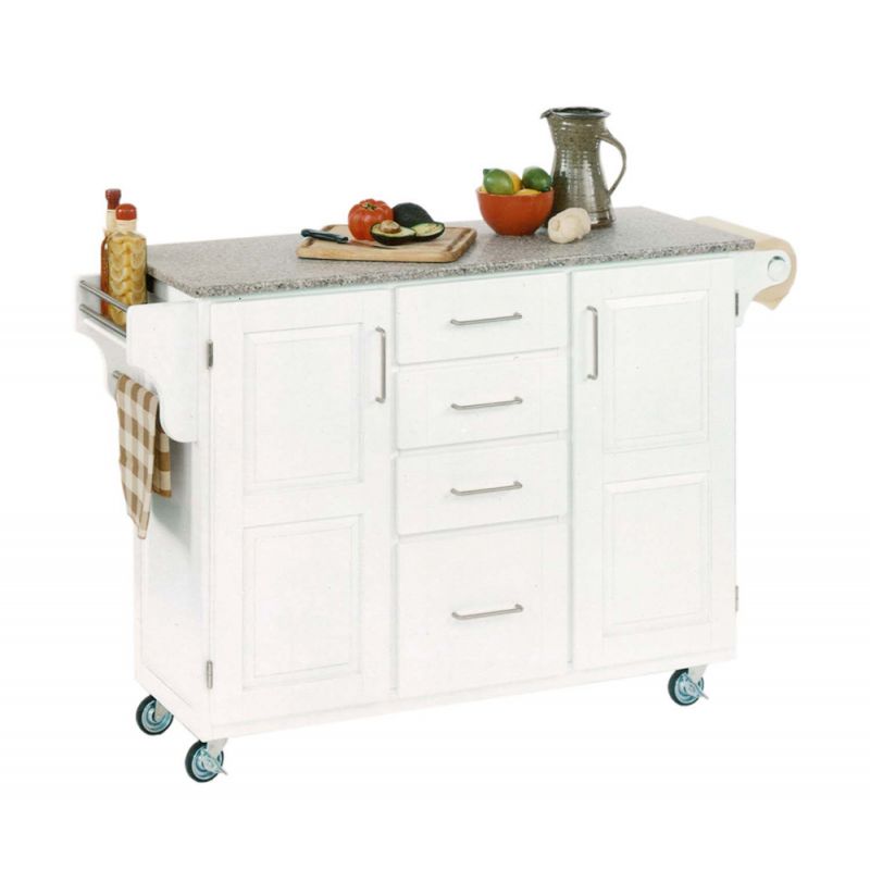 Create-a-Cart Off-White Kitchen Cart