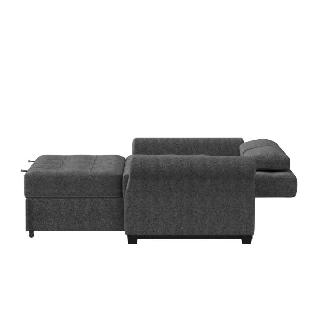 Serta - Hailey Convertible Sofa, Queen Size, Grey by Lifestyle Solutions -  SA-HPTSA3TM3011