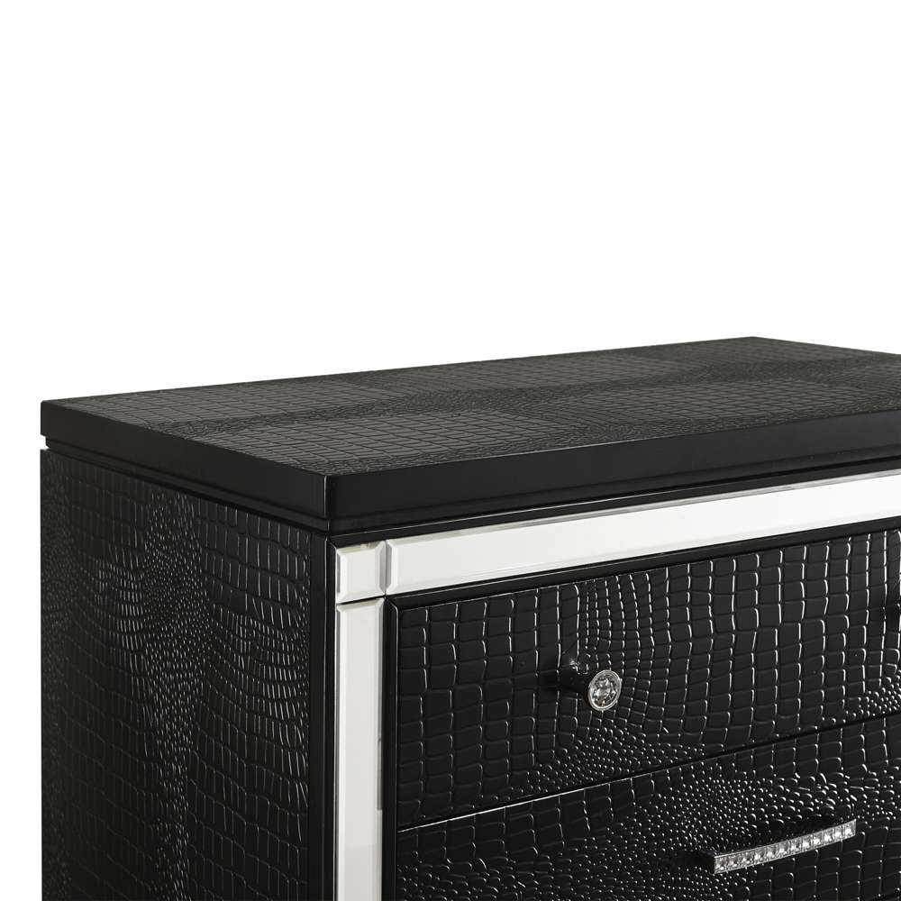 New Classic Furniture - Valentino Nightstand-Black - BA9698B-040