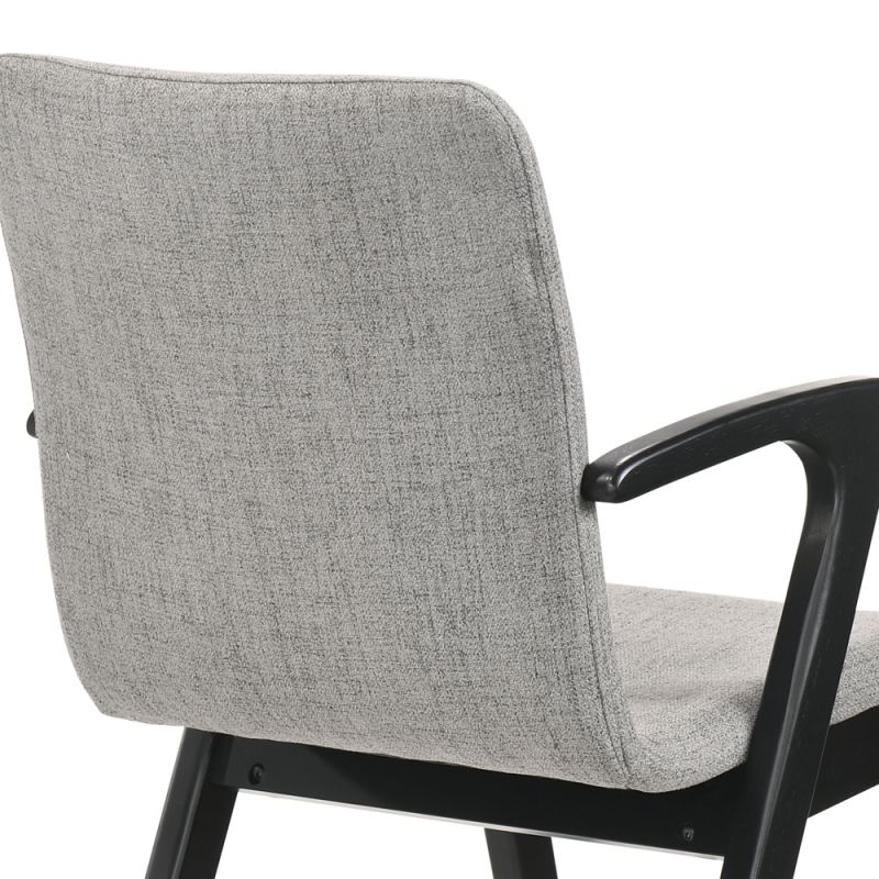 Armen Living - Varde Mid-Century Gray Upholstered Dining Chairs in ...