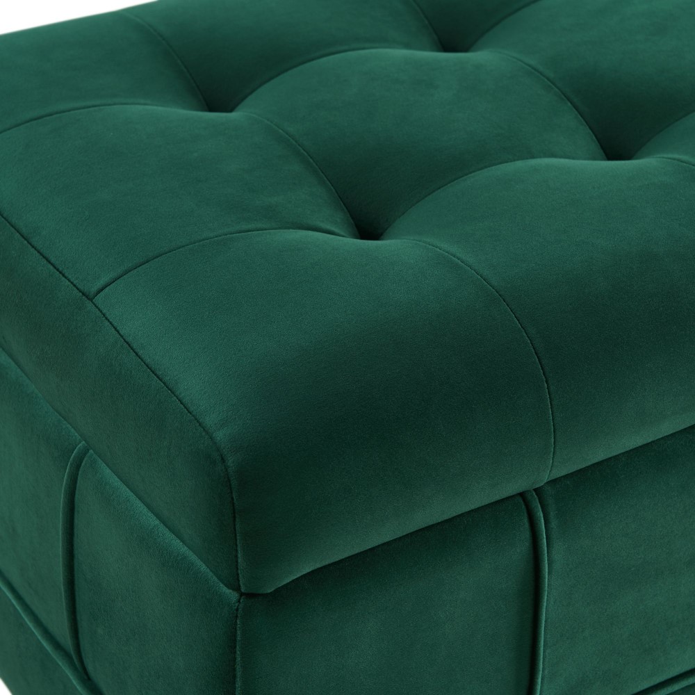 Picket House Furnishings Jude Tufted Storage Ottoman In Evergreen ...