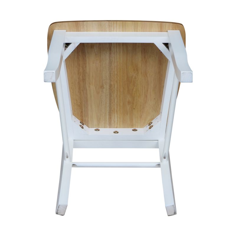 International Concepts Madrid Ladderback Chair In White Natural